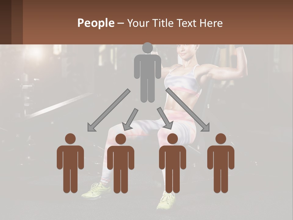 A Woman Is Doing Exercises With Dumbbells In A Gym PowerPoint Template