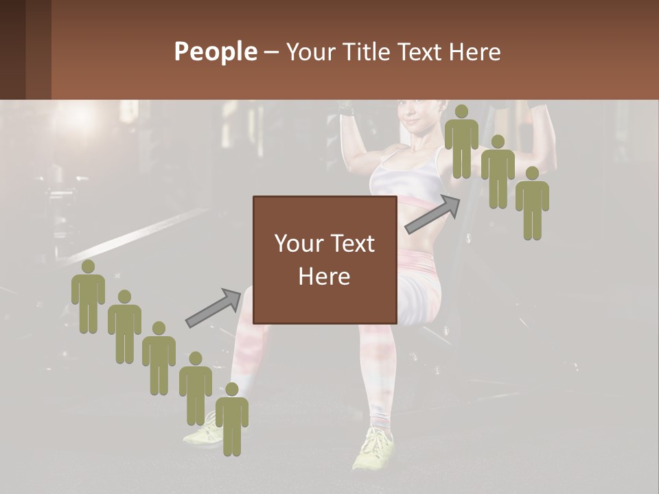 A Woman Is Doing Exercises With Dumbbells In A Gym PowerPoint Template