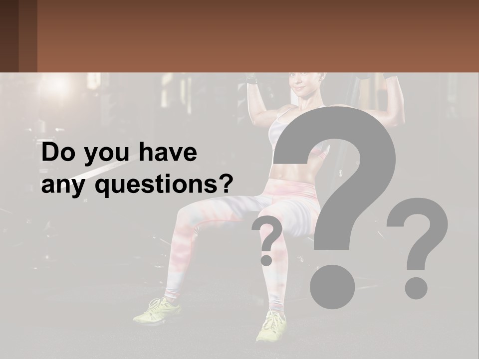 A Woman Is Doing Exercises With Dumbbells In A Gym PowerPoint Template