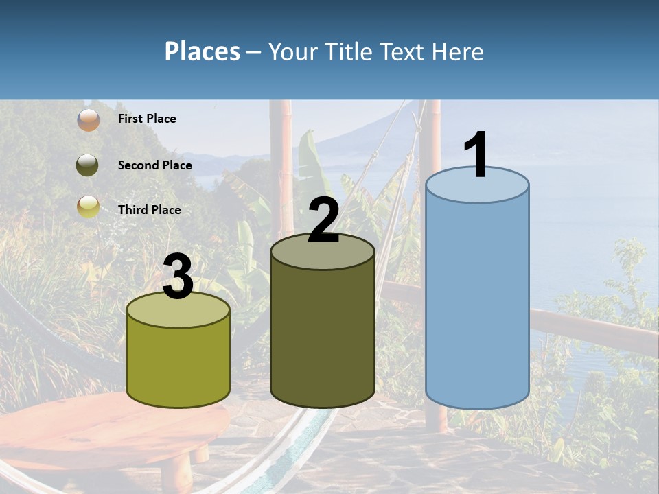 A Hammock On A Porch Overlooking The Ocean PowerPoint Template