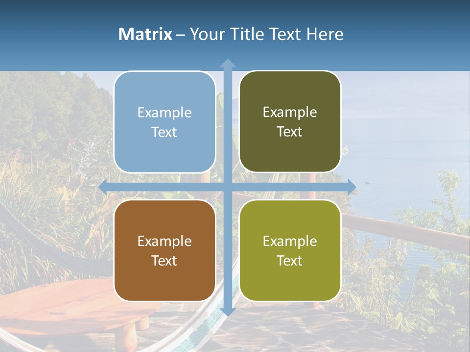 A Hammock On A Porch Overlooking The Ocean PowerPoint Template