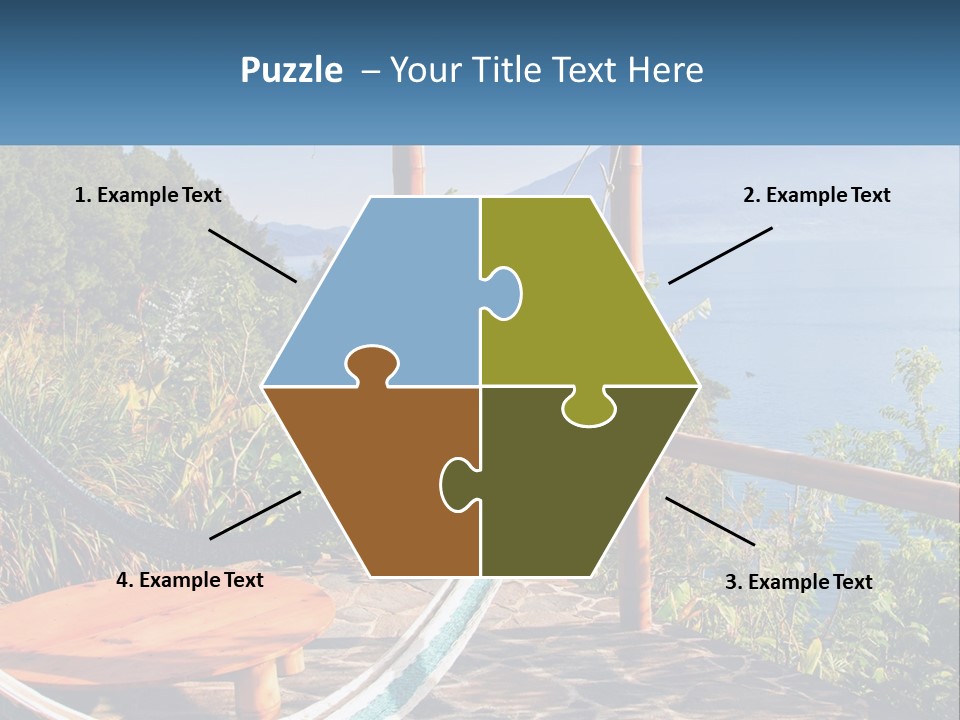 A Hammock On A Porch Overlooking The Ocean PowerPoint Template