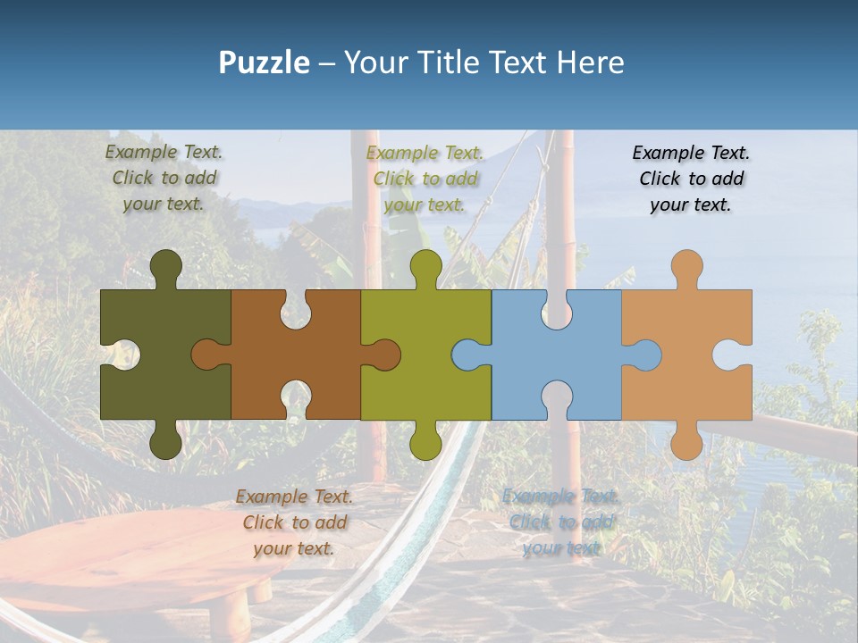 A Hammock On A Porch Overlooking The Ocean PowerPoint Template