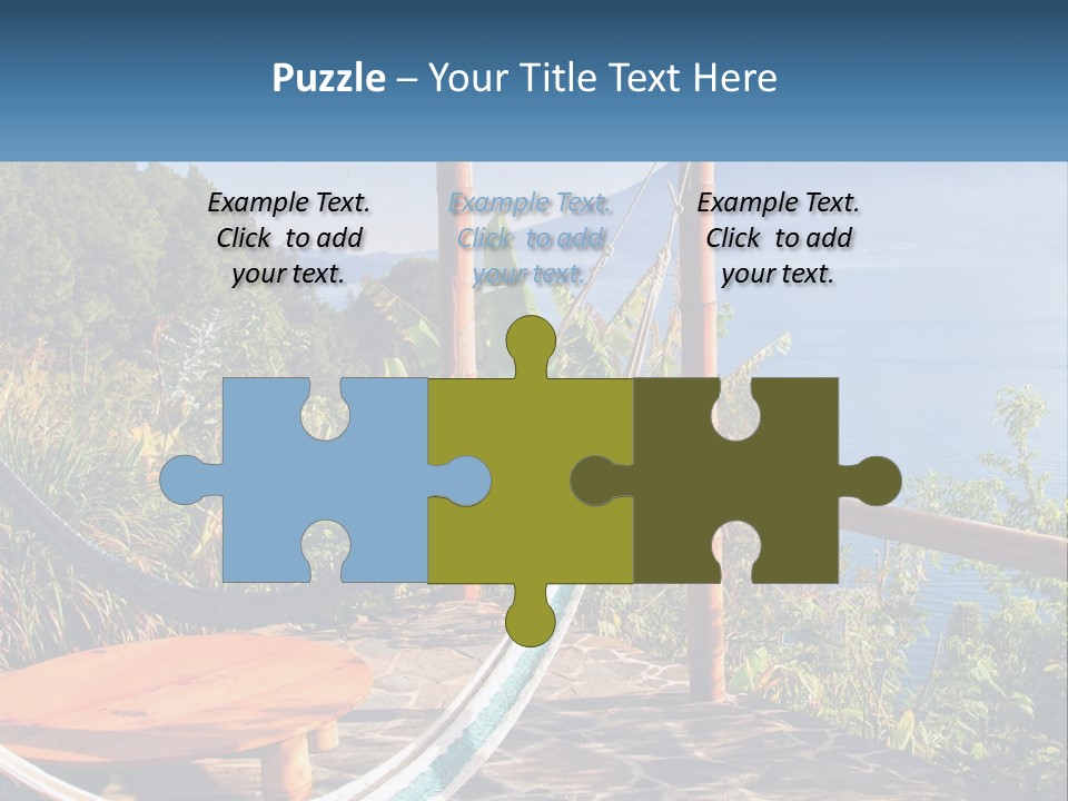 A Hammock On A Porch Overlooking The Ocean PowerPoint Template