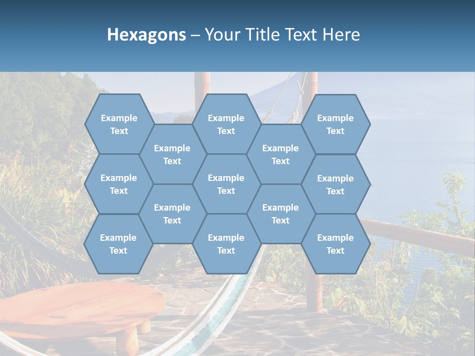 A Hammock On A Porch Overlooking The Ocean PowerPoint Template