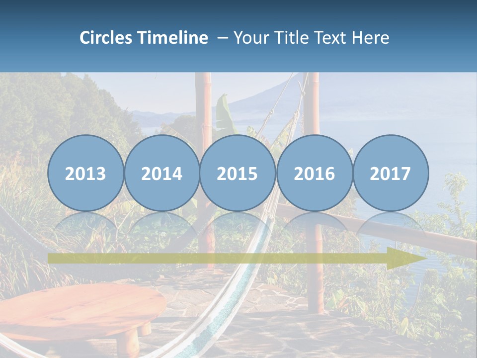 A Hammock On A Porch Overlooking The Ocean PowerPoint Template