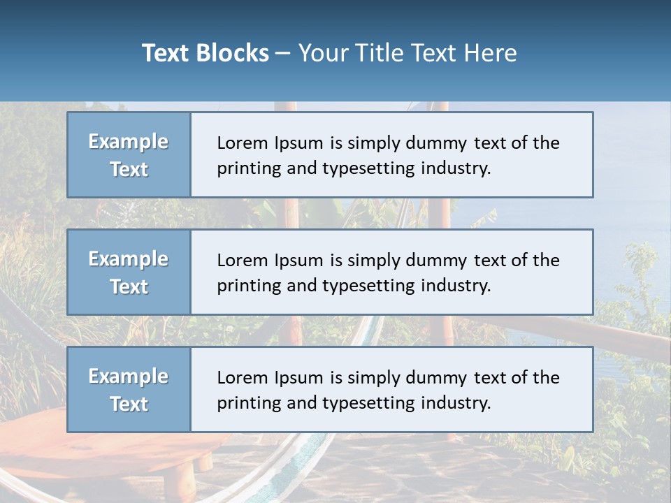 A Hammock On A Porch Overlooking The Ocean PowerPoint Template
