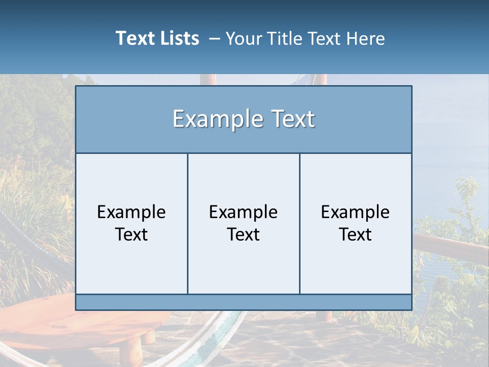 A Hammock On A Porch Overlooking The Ocean PowerPoint Template