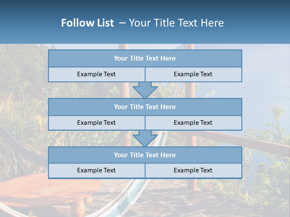 A Hammock On A Porch Overlooking The Ocean PowerPoint Template