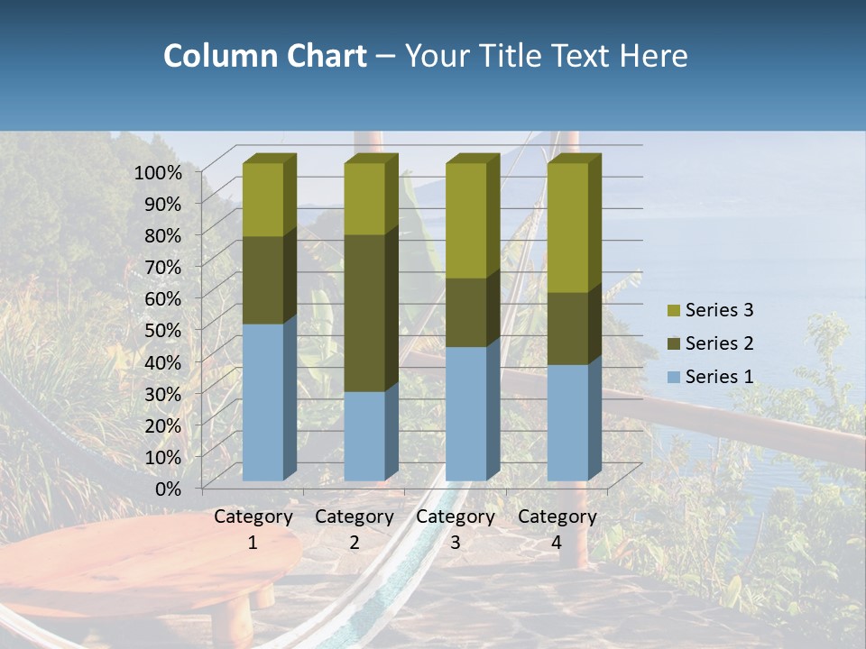 A Hammock On A Porch Overlooking The Ocean PowerPoint Template
