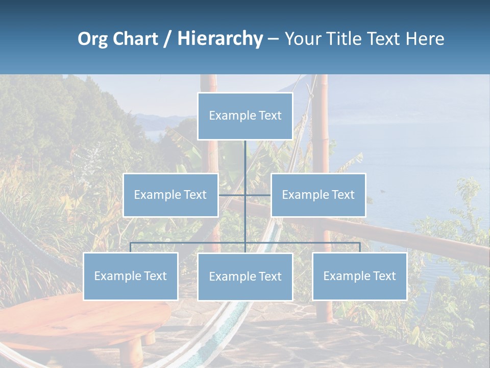 A Hammock On A Porch Overlooking The Ocean PowerPoint Template