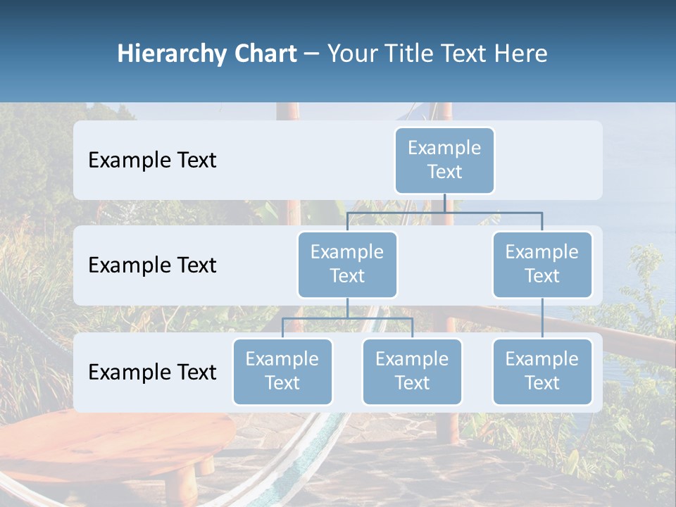 A Hammock On A Porch Overlooking The Ocean PowerPoint Template