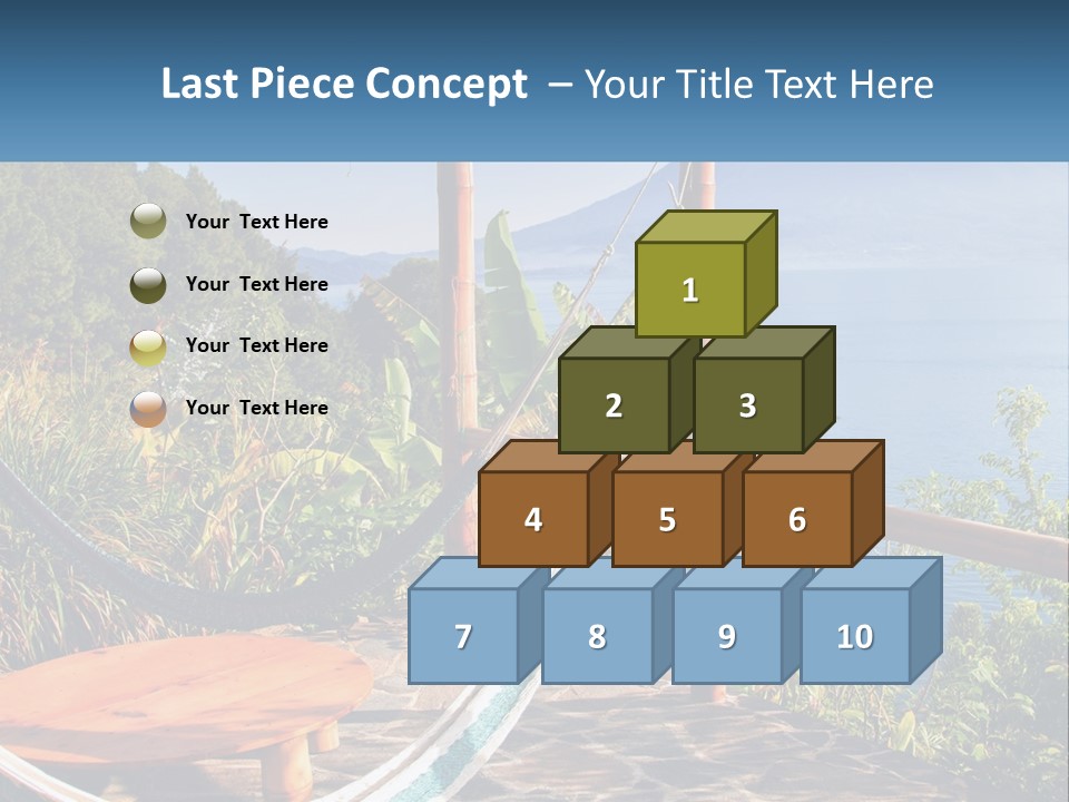 A Hammock On A Porch Overlooking The Ocean PowerPoint Template