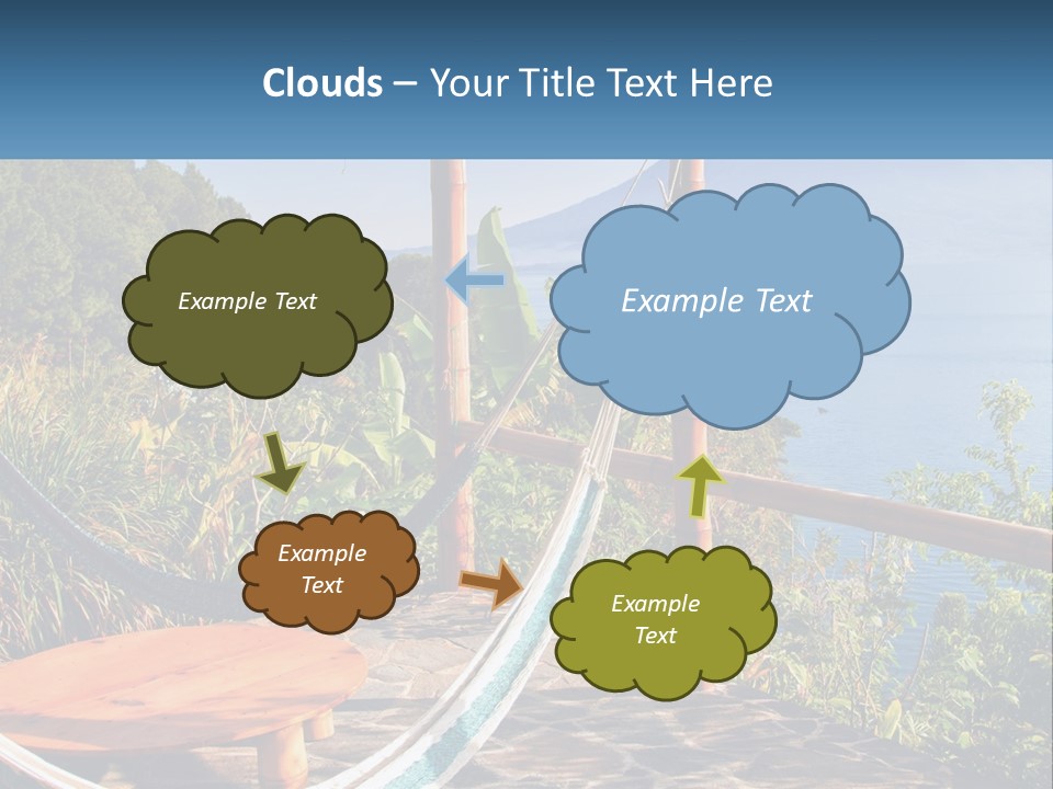 A Hammock On A Porch Overlooking The Ocean PowerPoint Template