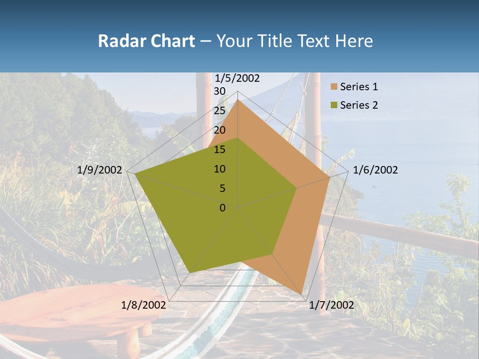 A Hammock On A Porch Overlooking The Ocean PowerPoint Template