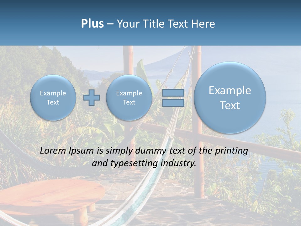 A Hammock On A Porch Overlooking The Ocean PowerPoint Template