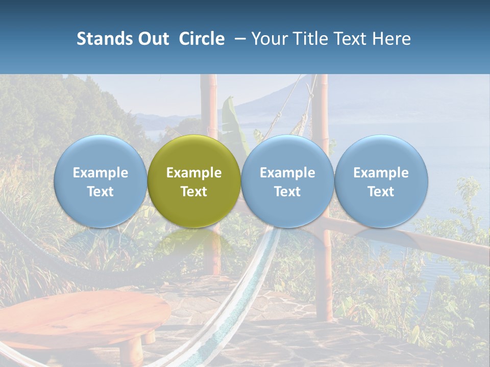 A Hammock On A Porch Overlooking The Ocean PowerPoint Template