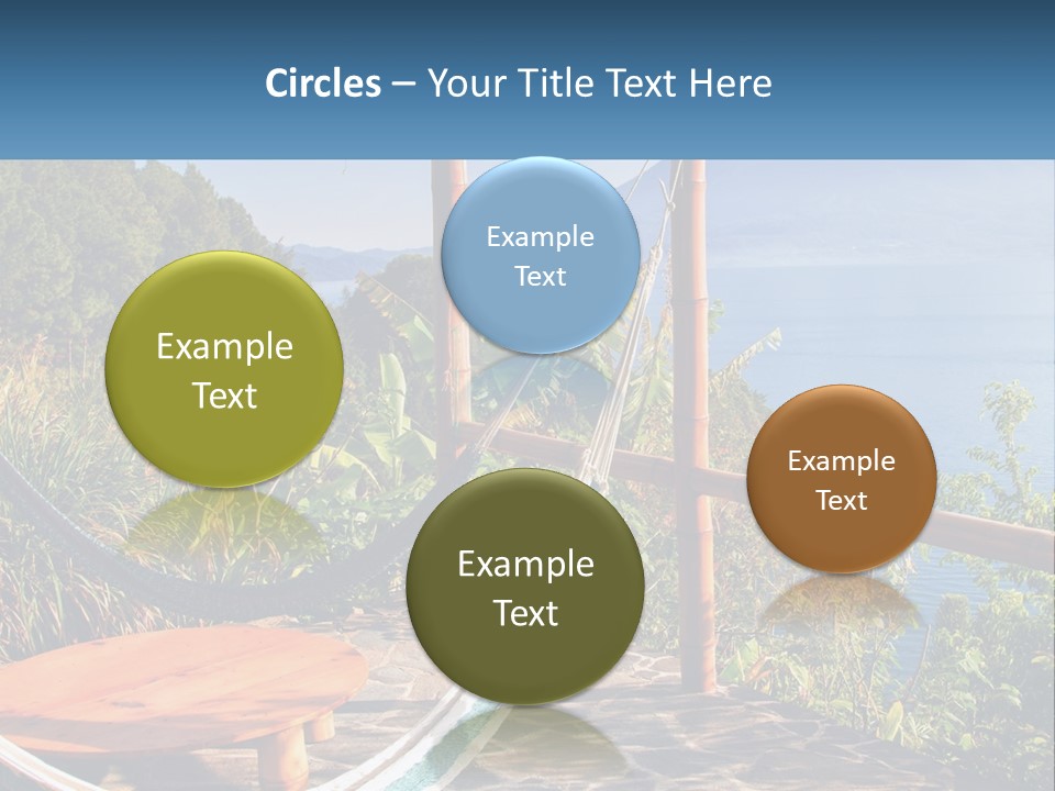 A Hammock On A Porch Overlooking The Ocean PowerPoint Template