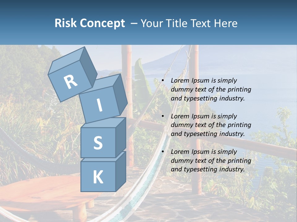 A Hammock On A Porch Overlooking The Ocean PowerPoint Template