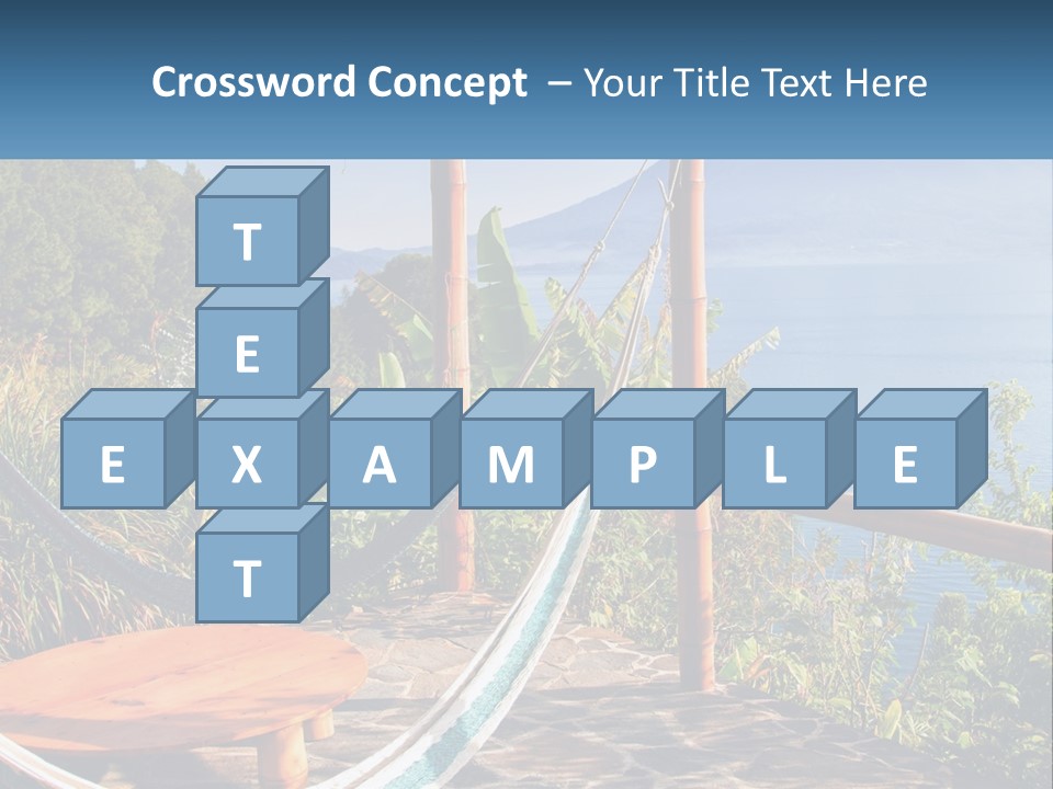 A Hammock On A Porch Overlooking The Ocean PowerPoint Template