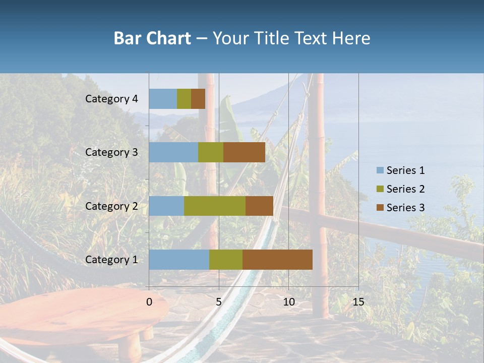 A Hammock On A Porch Overlooking The Ocean PowerPoint Template