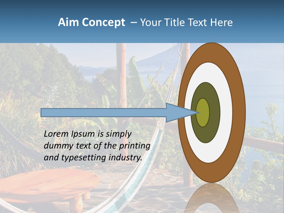 A Hammock On A Porch Overlooking The Ocean PowerPoint Template