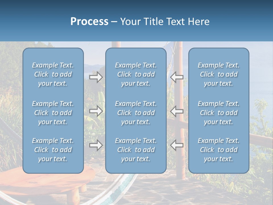 A Hammock On A Porch Overlooking The Ocean PowerPoint Template