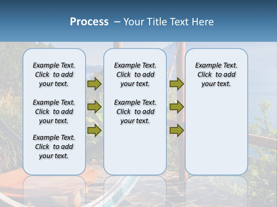 A Hammock On A Porch Overlooking The Ocean PowerPoint Template