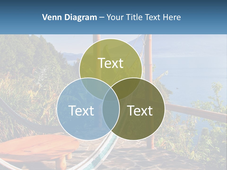 A Hammock On A Porch Overlooking The Ocean PowerPoint Template