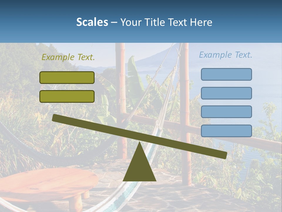 A Hammock On A Porch Overlooking The Ocean PowerPoint Template