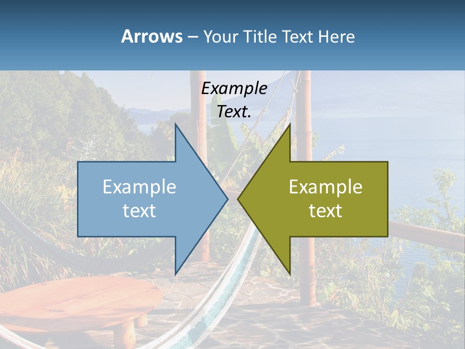 A Hammock On A Porch Overlooking The Ocean PowerPoint Template