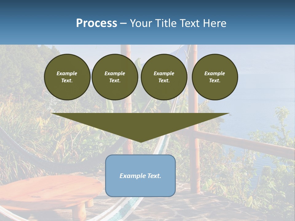 A Hammock On A Porch Overlooking The Ocean PowerPoint Template
