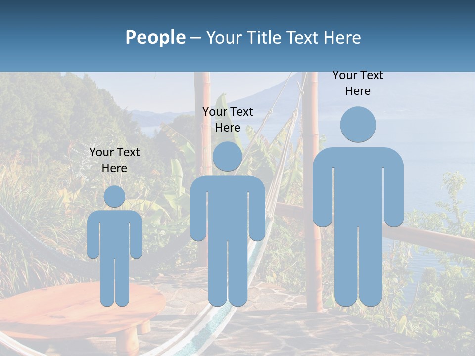 A Hammock On A Porch Overlooking The Ocean PowerPoint Template