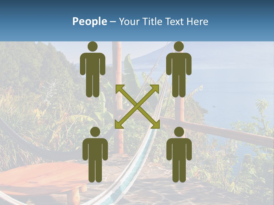 A Hammock On A Porch Overlooking The Ocean PowerPoint Template
