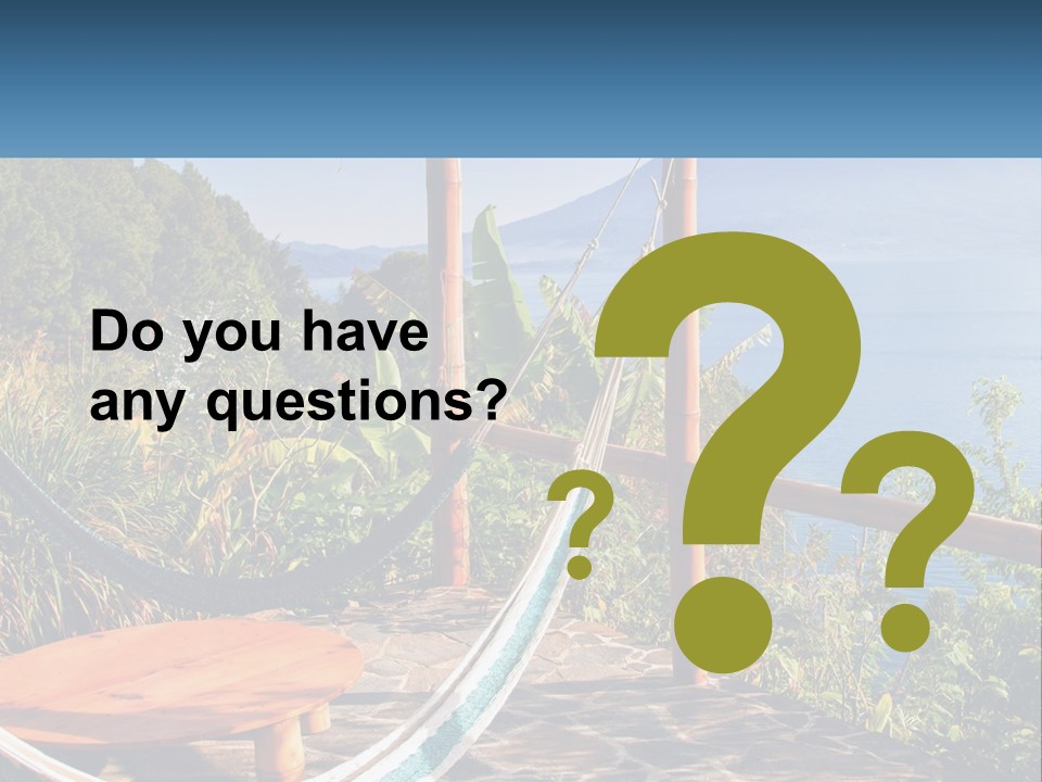 A Hammock On A Porch Overlooking The Ocean PowerPoint Template