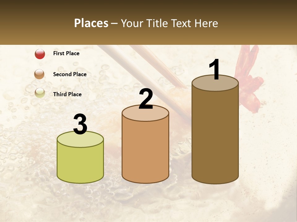 Chopsticks Are Being Used To Stir Food In A Pan PowerPoint Template