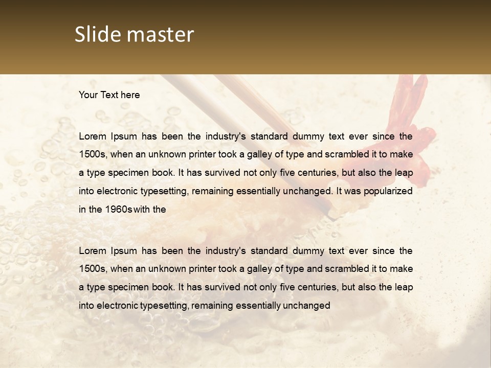 Chopsticks Are Being Used To Stir Food In A Pan PowerPoint Template