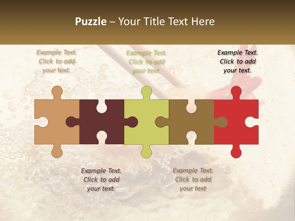 Chopsticks Are Being Used To Stir Food In A Pan PowerPoint Template