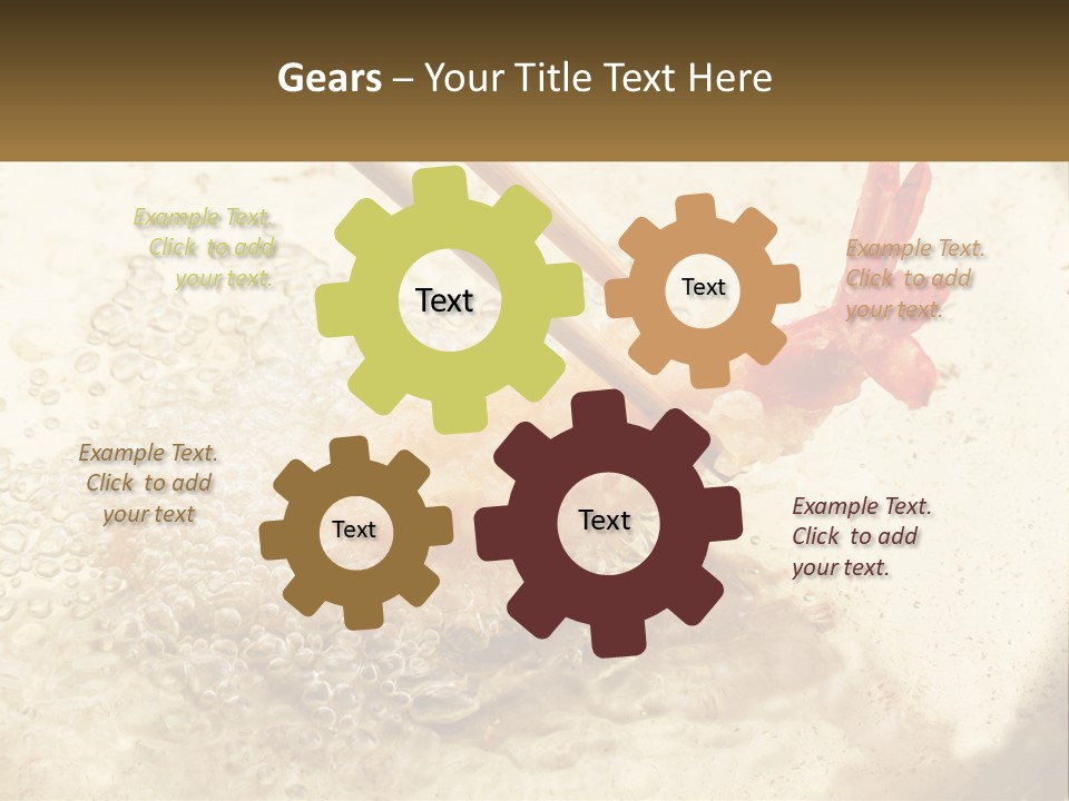 Chopsticks Are Being Used To Stir Food In A Pan PowerPoint Template