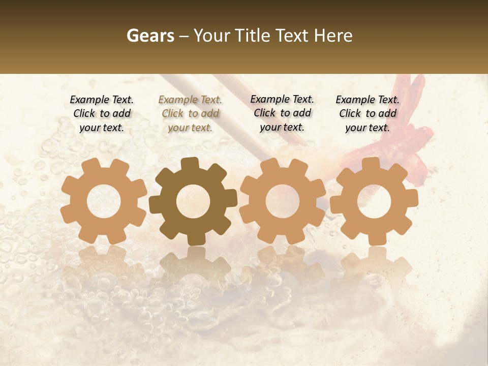 Chopsticks Are Being Used To Stir Food In A Pan PowerPoint Template