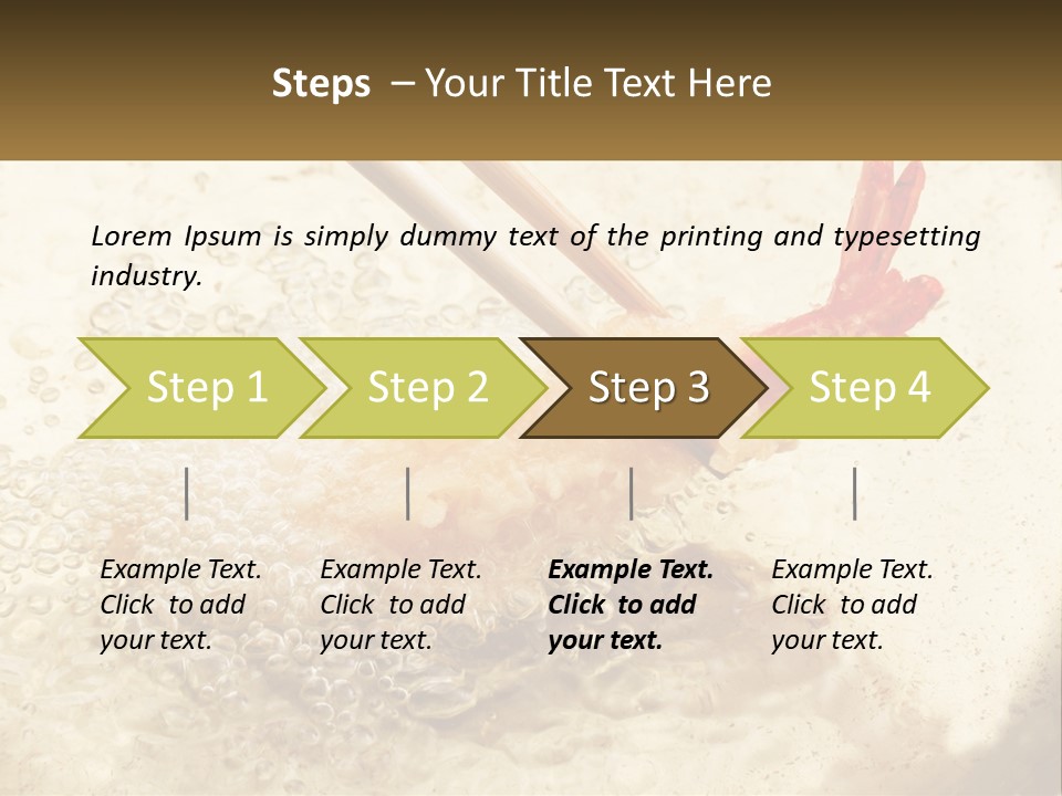 Chopsticks Are Being Used To Stir Food In A Pan PowerPoint Template