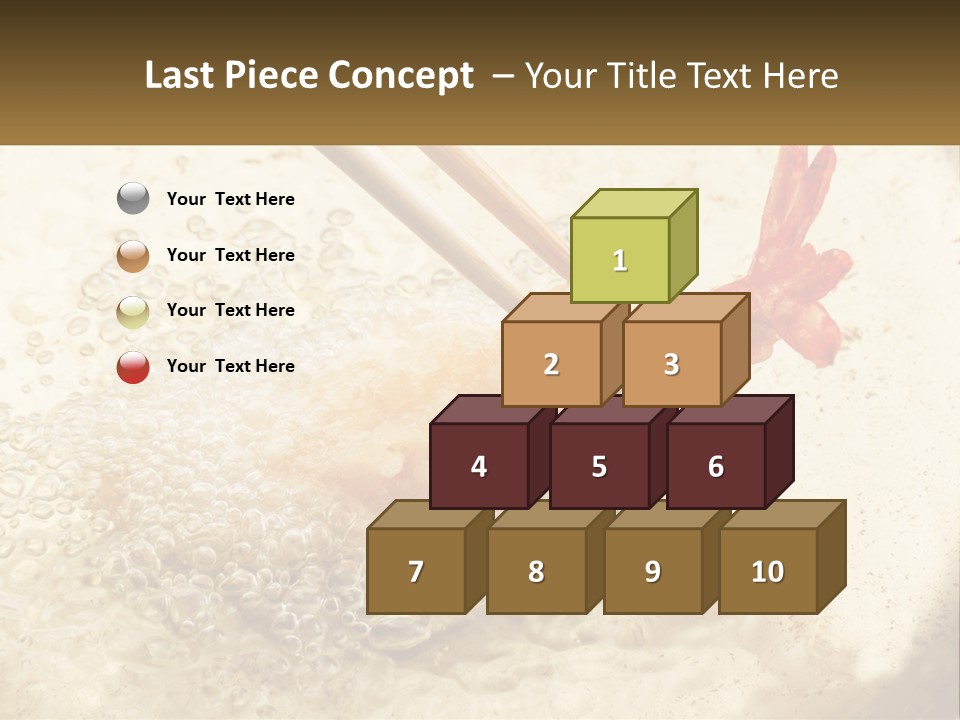 Chopsticks Are Being Used To Stir Food In A Pan PowerPoint Template