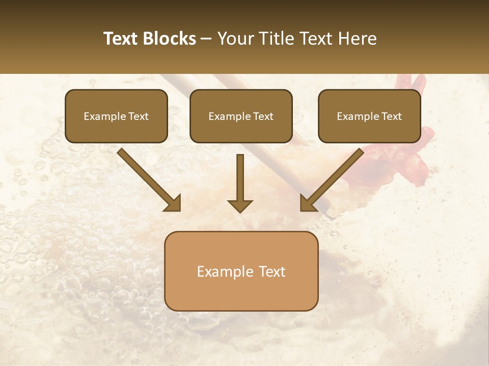 Chopsticks Are Being Used To Stir Food In A Pan PowerPoint Template