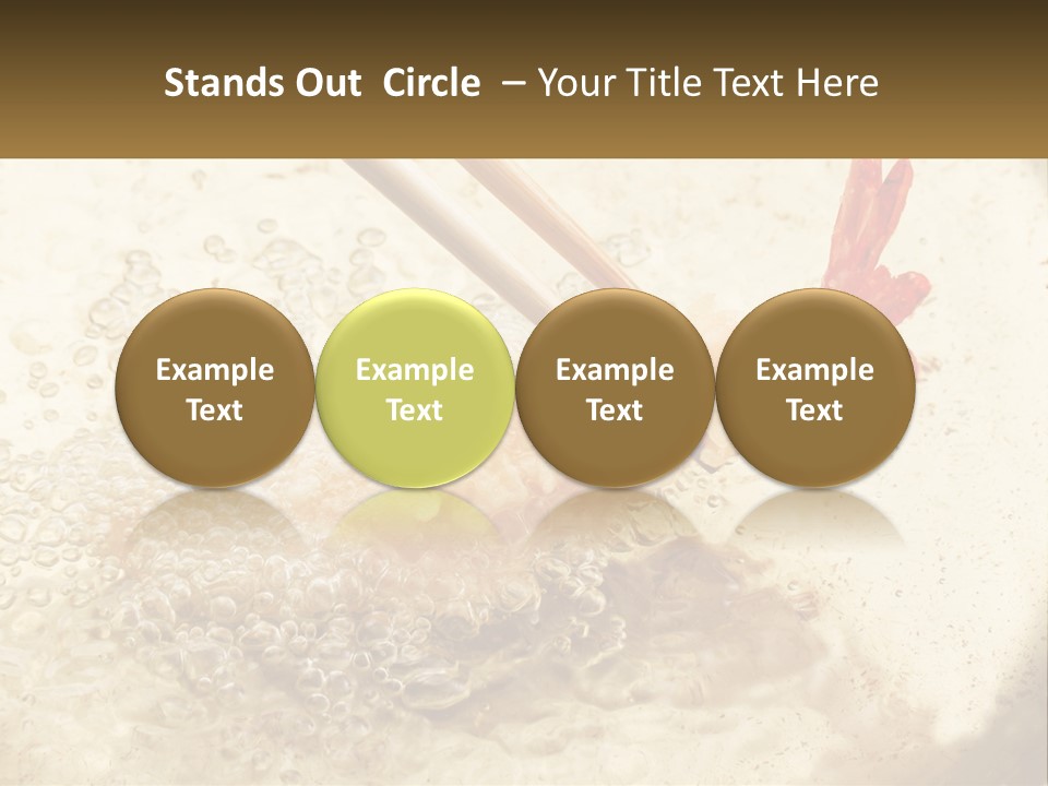 Chopsticks Are Being Used To Stir Food In A Pan PowerPoint Template