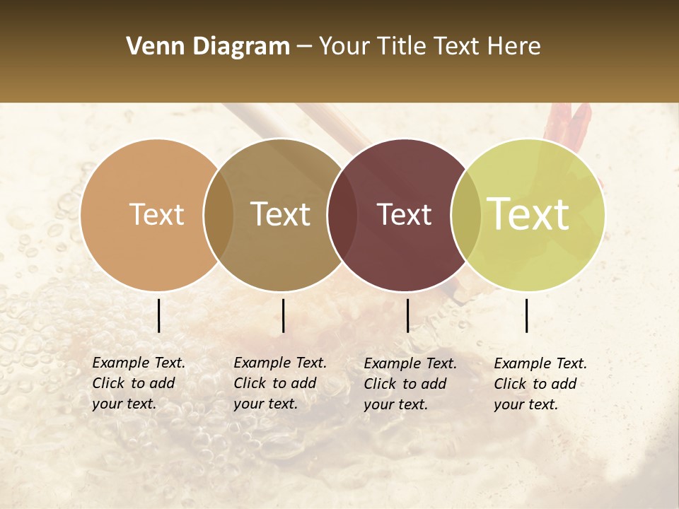 Chopsticks Are Being Used To Stir Food In A Pan PowerPoint Template