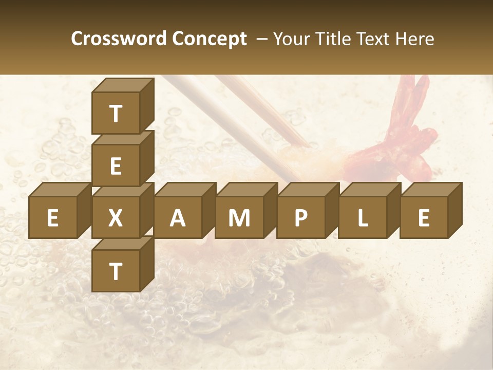 Chopsticks Are Being Used To Stir Food In A Pan PowerPoint Template