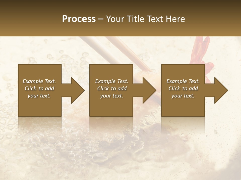 Chopsticks Are Being Used To Stir Food In A Pan PowerPoint Template