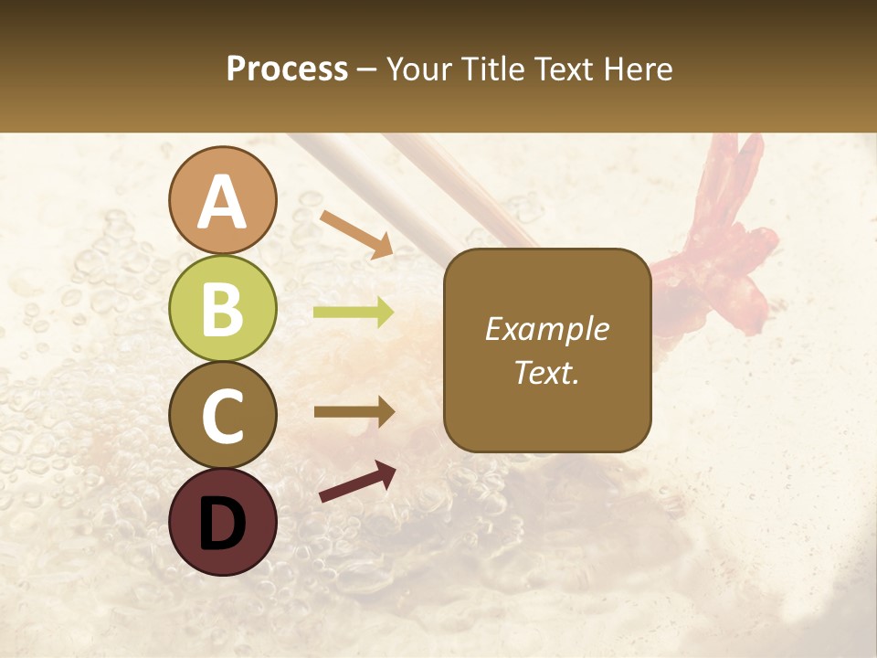 Chopsticks Are Being Used To Stir Food In A Pan PowerPoint Template