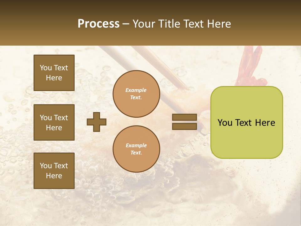 Chopsticks Are Being Used To Stir Food In A Pan PowerPoint Template