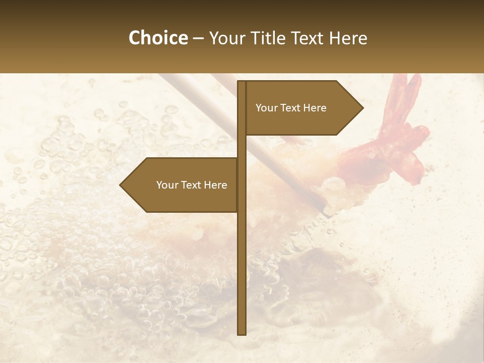 Chopsticks Are Being Used To Stir Food In A Pan PowerPoint Template